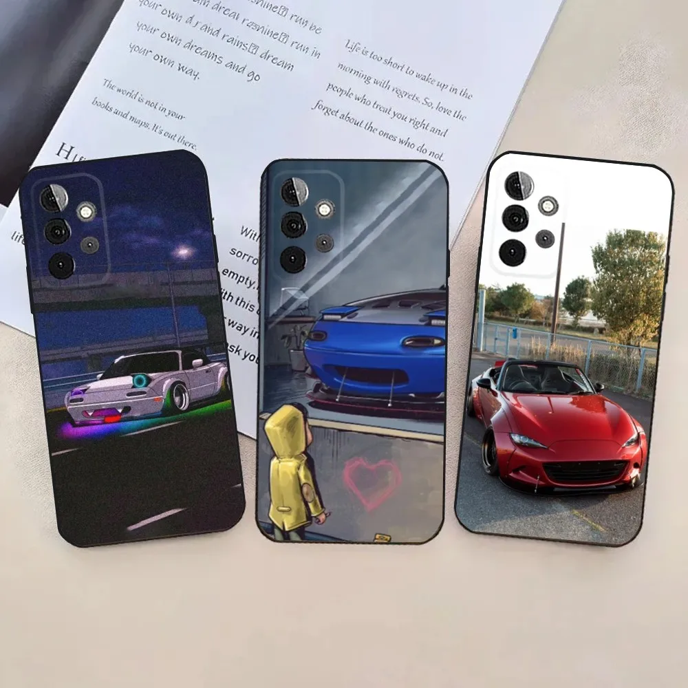 

Red Car M-Miata M-Mx5 Phone Case For Samsung Galaxy A13,21s,22,31,32,52,53,71,80,91 Soft Black Cover