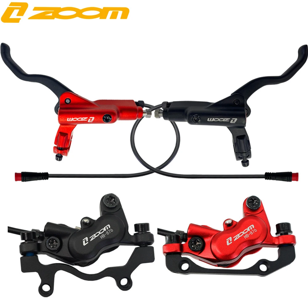 

ZOOM HB-876E Electric Bicycle Four Piston Oil Hydraulic Brakes 950/1850mm 2300mm Li-Po Bike Power-off Function Disc Brake Set