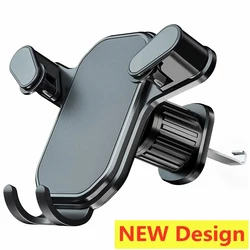 Gravity Car Phone Holder Car Air Vent Clip Mount Hook Cell Smartphone GPS Holder Mobile Bracket Support For IPhone 15 14 Samsung