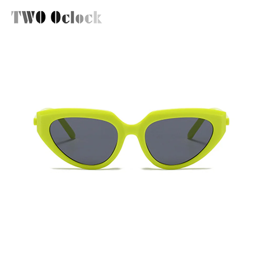 2022 New Women Glasses Sunglasses Ins Popular Colorful y2k Triangle Bright Green UV Protection Anti-glare Classic Vintage Shades