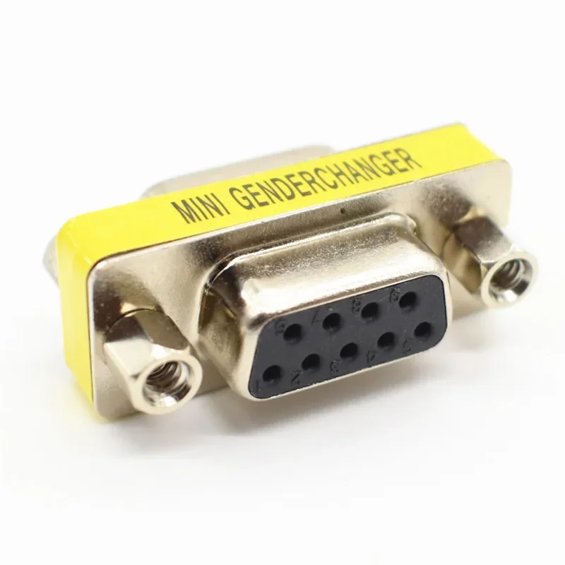 DB9 9Pin Female To Female Mini Gender Changer Adapter RS232 Serial Connector