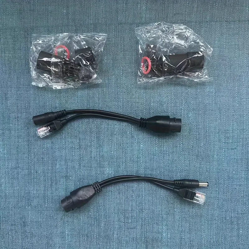 POE Splitter RJ45 Injector Cable Passive Power Over Ethernet Adapter Outdoor POE Cable Black Or White Color for Security Camera