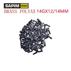 SAPIM POLYAX brass spoke Nipple 12 degree bevel Bicycle spokes NIPPLES 14G 2.0X12/14MM