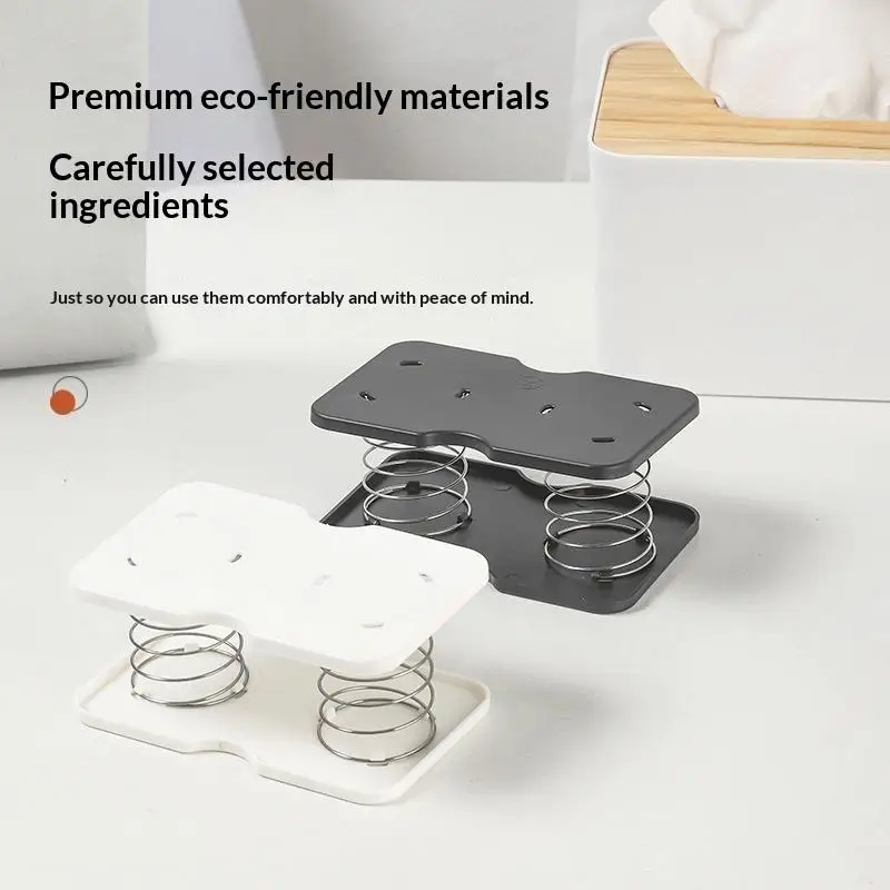 Spring Loaded Automatic Lift Tissue Dispenser Wall Mount Tabletop Dual Use Bracket for Home Kitchen Office Toilet