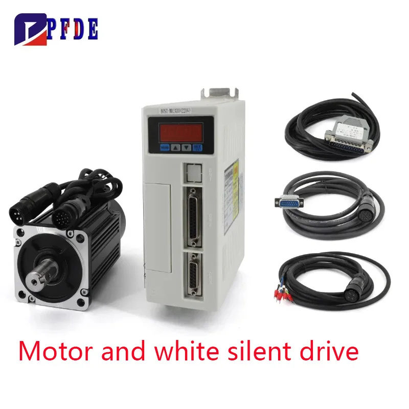 80ST-M02430 220V 750W AC Servo motor 2.39N.M. 3000RPM 0.75KW servomotor Single-Phase ac drive permanent magnet Matched Driver