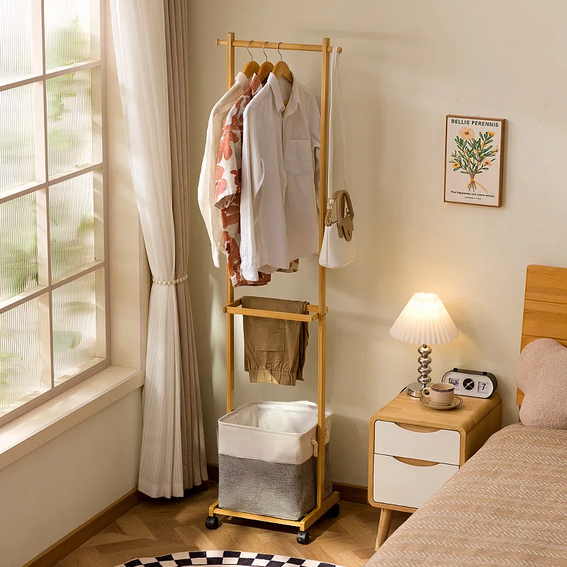 

Household light luxury high-end hanger in the bedroom, movable hanger for hanging clothes, movable drying rack