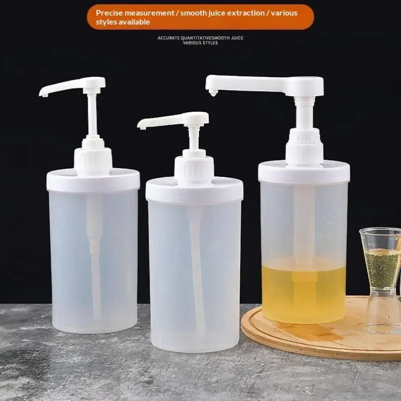 1Pcs Kitchen Honey Container 5-30CC Liquid Dispenser With Scale Coffee Syrup Bee Drip Bottle With Hydraulic Pump And Nozzle Hea view 2