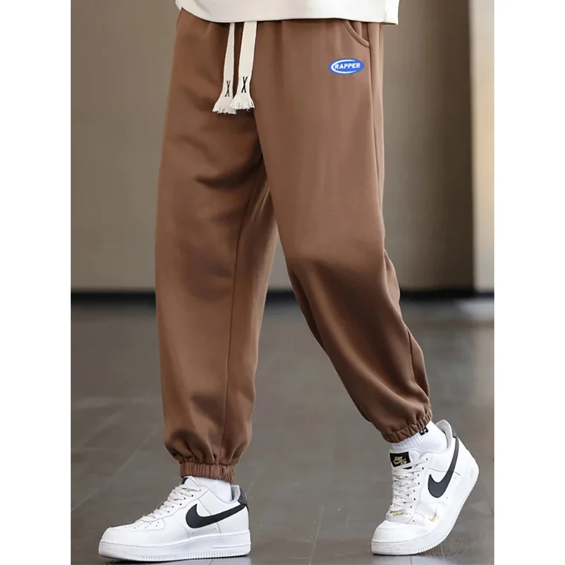 Autumn And Winter New Solid Color Versatile Windproof Padded And Thickened Super Warm Drawstring Pants Casual Fashion Nine-Minut