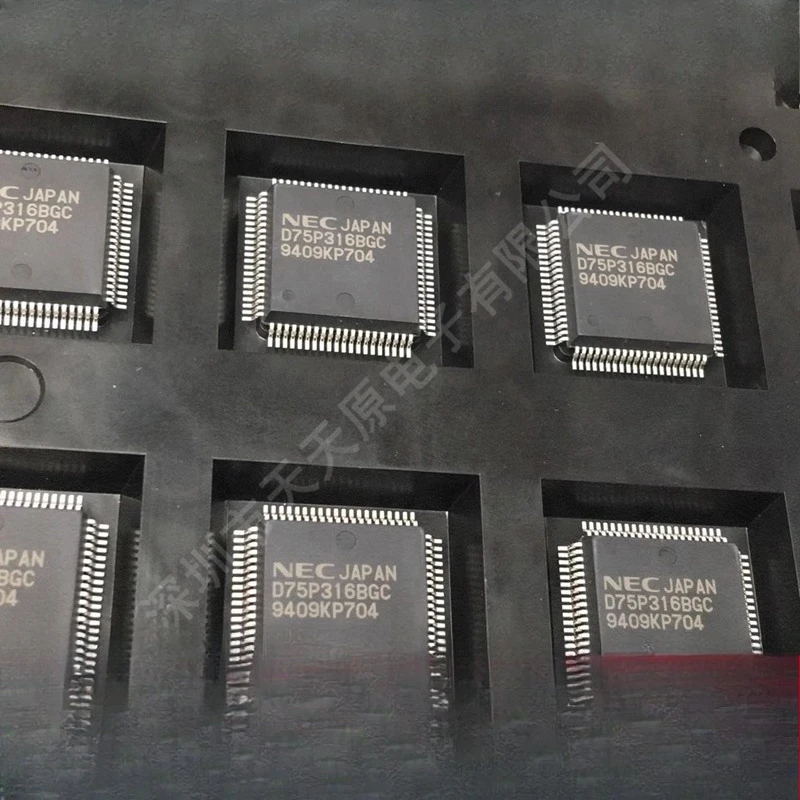 2 unids/lote UPD75P316BGC D75P316BGC QFP microordenador de un solo chip de 4 bits