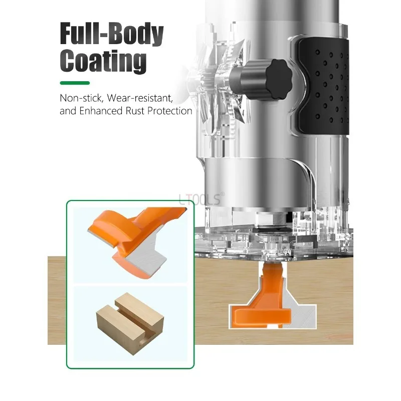 

6/6,35/8/12/12,7 мм хвостовик с Т-образным пазом, фреза с двойной кромкой, резьба по дереву, фреза для деревообработки, инструмент для обрезки кромок