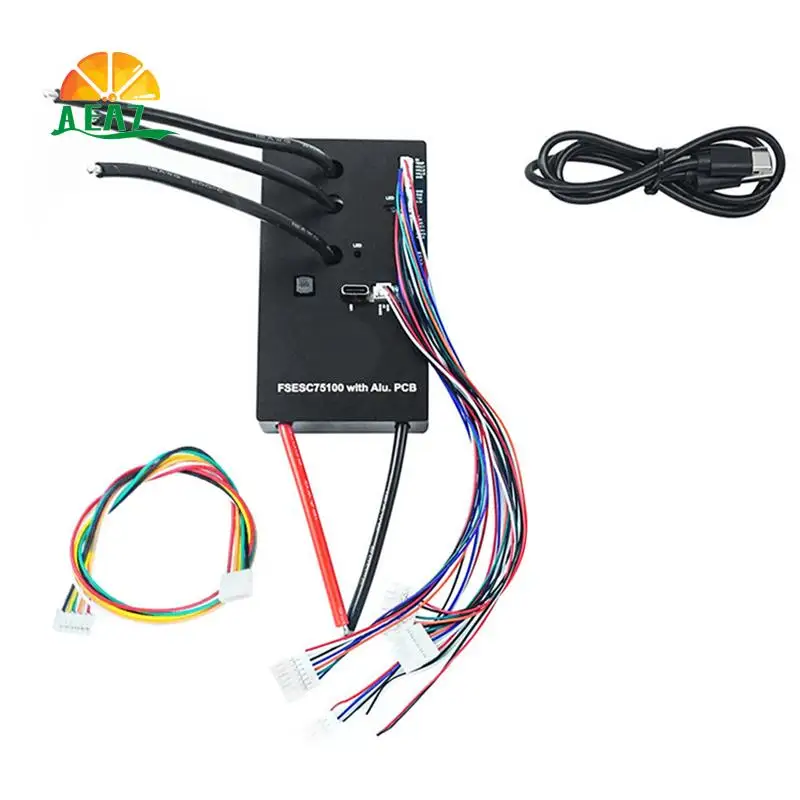 

AEA7-E-Bike Brushless Motor Controller 75100 Single Drive ESC Aluminum Base Plate For Electric Scooter 100A Controller Speed