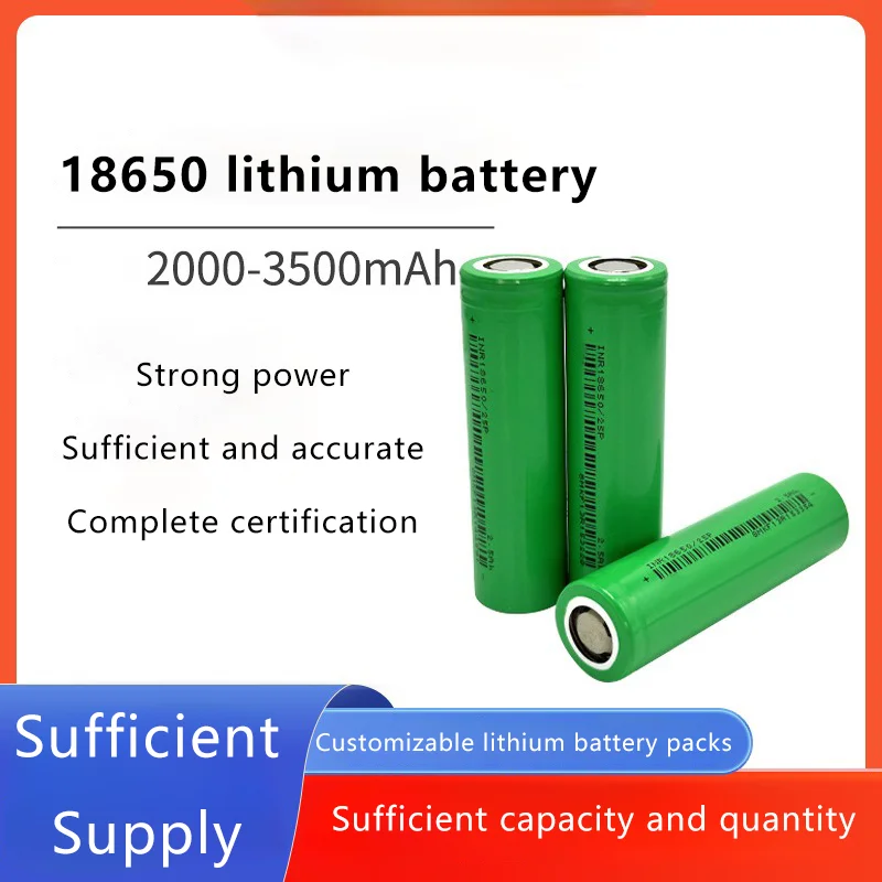

18650 2500mAh 3.7V 12C High Capacity Rechargeable Li-ion Battery for Flashlights, Sensors, Alarms & LED Devices