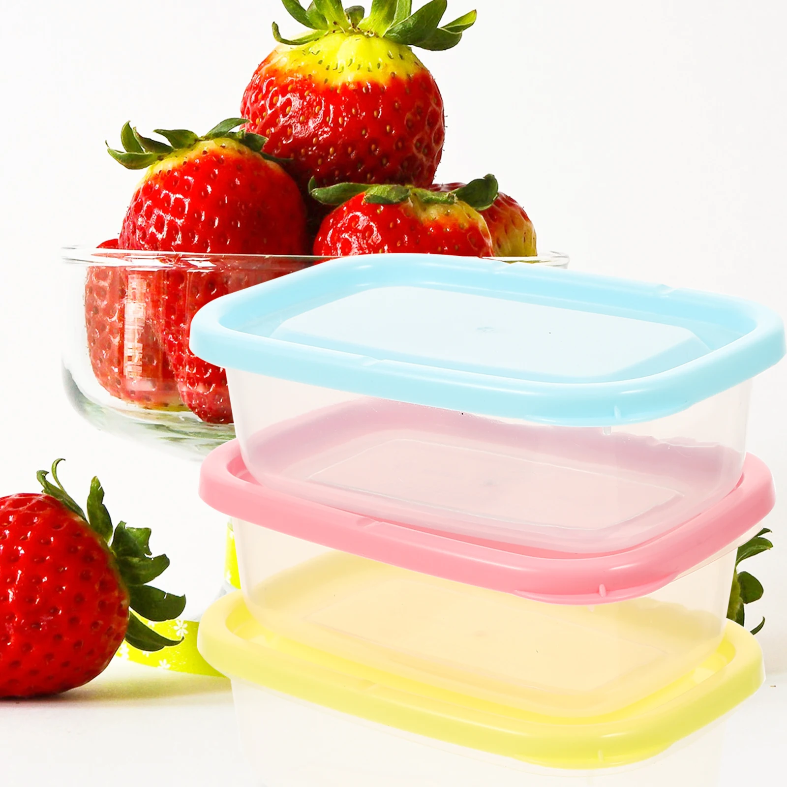 

6Pcs Mini Sealed Boxes Food Containers Small Fridges Practical PP Multi function Reusable Freezer Kitchen Storage Crisper Safe