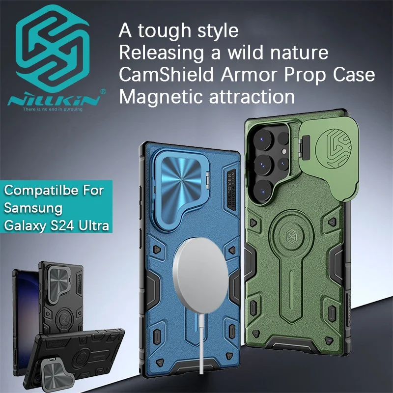 Nillkin For Samsung Galaxy S24 Ultra/S25 Ultra MagSafe CamShield Armor Prop Magnetic Case Lens cover supports phone case shell