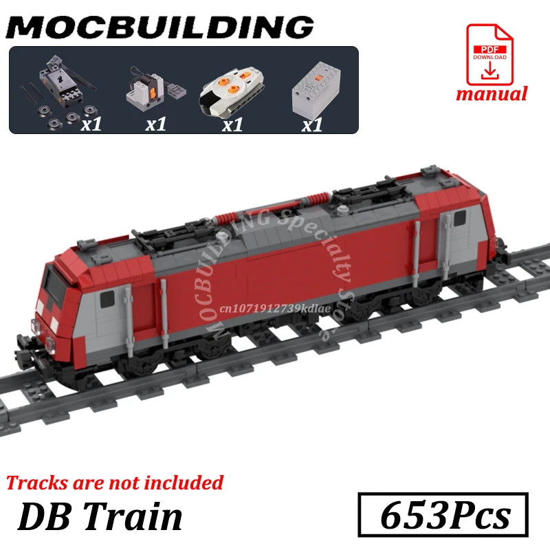 

DB Locomotive Train Model Rail RC Locomotive Powered up Train with Motor Moc Building Blocks Bricks DIY Toys Gifts Present