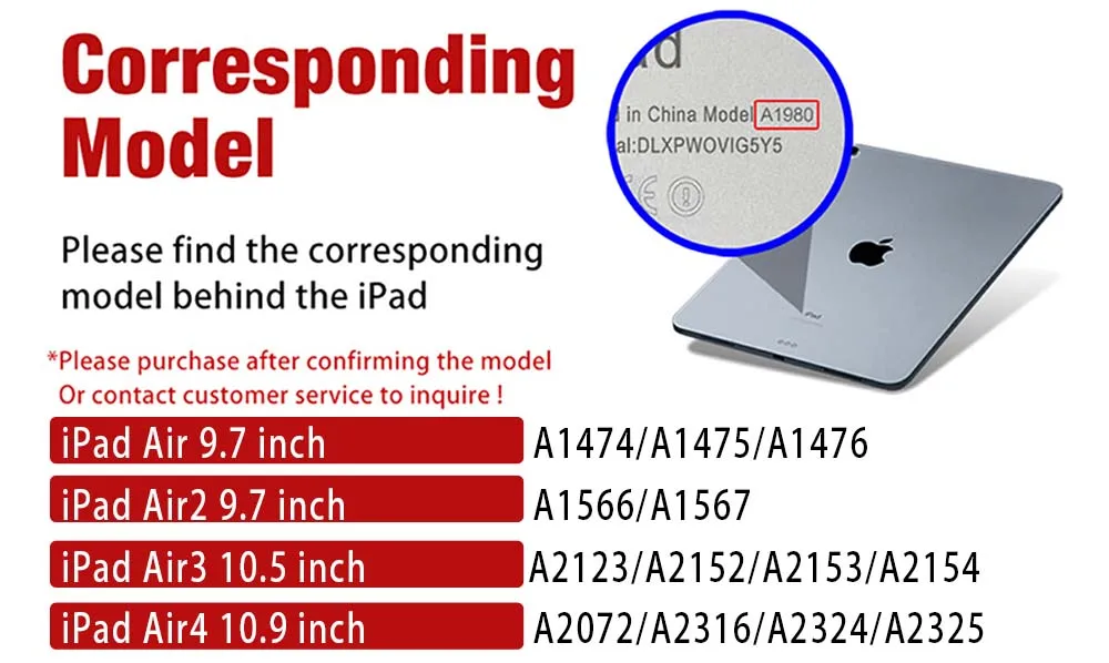 Casing iPad Tahan Lama untuk Apple IPad Air 1 2 9.7 " / Air 3 10.5" 2019/Air 4 10.9 Inci 2020 Penutup Cangkang Keras Tablet Pola Lucu