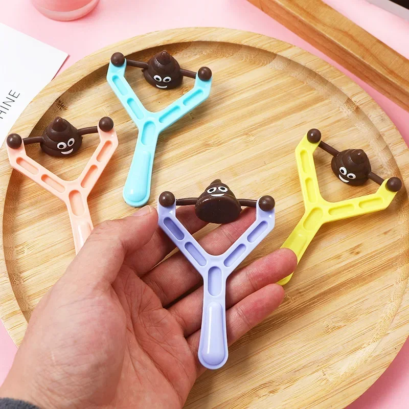 10Pcs Funny Shooting Fake Poop Slingshot Launcher Toys for Kids Birthday Party Favor Bag Piñata Filler Party Gifts Supplies