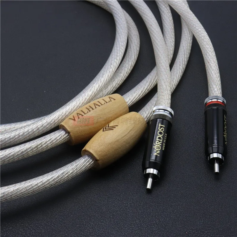 1 pair Valhalla hifi audio cable 2 to 2 RCA cable