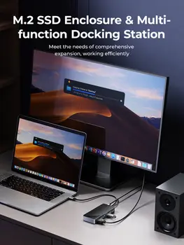 ORICO-USB C HUB s SSD pouzdrem, dokovací stanice pro notebooky, 4K60Hz, HDMI-Com, 100W, PD RJ45, SDTF, 10 Gbps, M.2, NVME, SATA SSD, 8TB 10 nejlepší prodej 8TB M2 SSD - №8