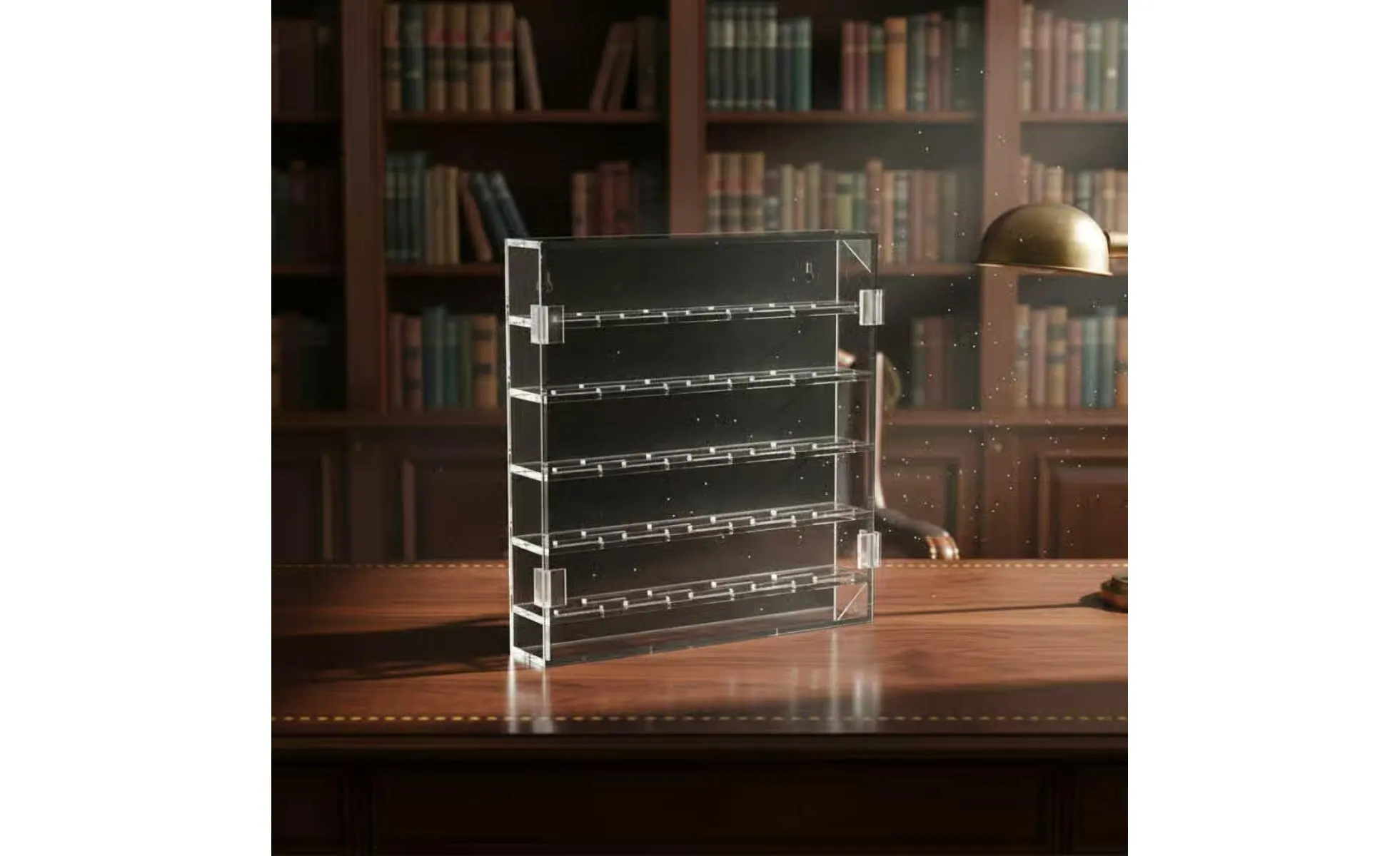 Acrylic Commemorative Coin Display Case Dustproof Wall Mount Coin Display Cabinet Holds 45 Coins for Collectors