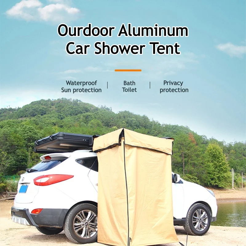 Outdoor Waterproof Overland Car Top Tent SUV Annex Vehicle With Side Awning Roof Top Shower Changing Room For Camper SUV