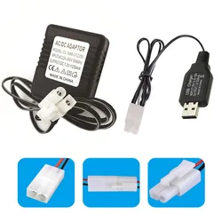 Caricabatterie di alimentazione 7.2V 9.6V 2pin per giocattolo RC per batteria NiCd NiMH 220-240V ingresso spina ue 5V ingresso USB 7.2/9.6V caricatore di uscita