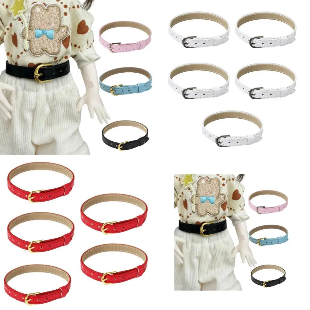 

C5AA Синтетический модный кукольный ремешок 1/16 Шкала Гибкий металлический застежка Миниатюрный аксессуар