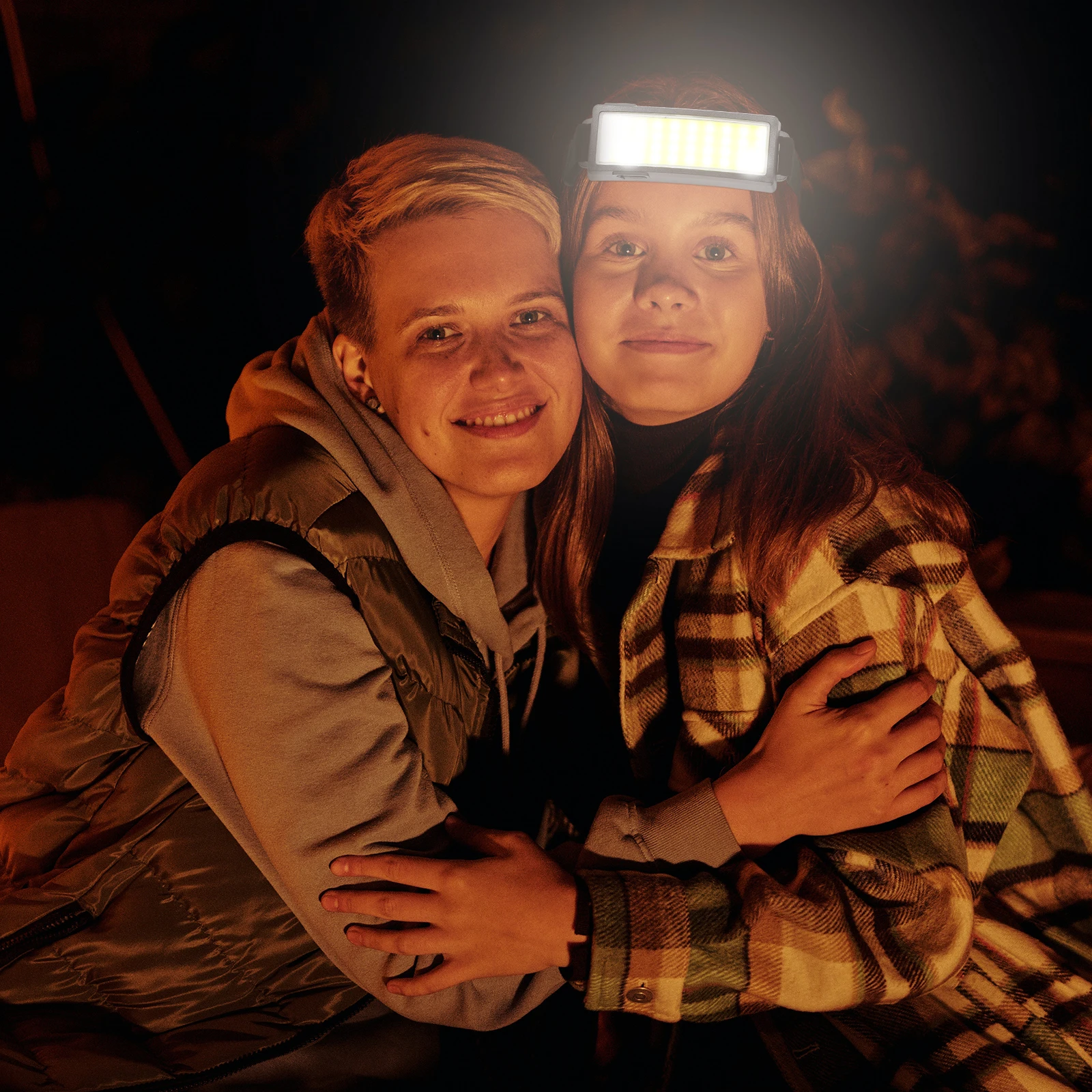 

Head mounted Flashlight LED Rechargeable Torches Outdoor Night Waterproof Work Black Camping Hiking Multi function Headlamp