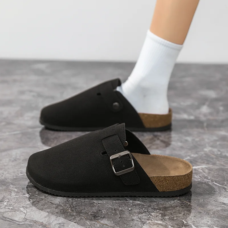 

Summer Versatile Closed Toe Slippers Men Fashion Lightweight Soft Sole Casual Slides for Indoor Outdoor Beach Use