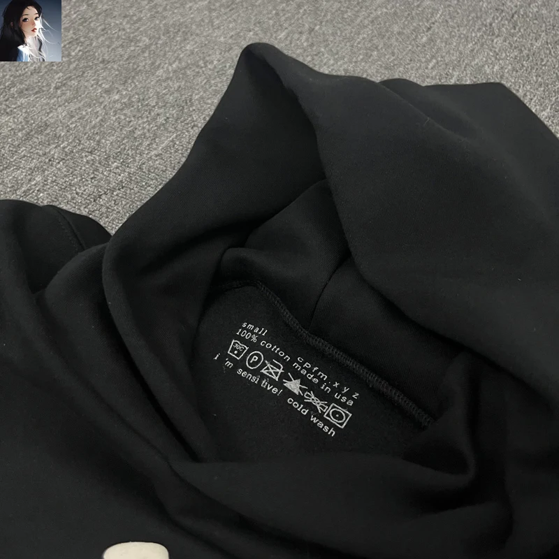 1:1 Foam ye must Be born again CPFM Black Kanye Sweatshirts Hoodies Men Women Streetwear Heavy Fabric Fleece Pullovers Hooded