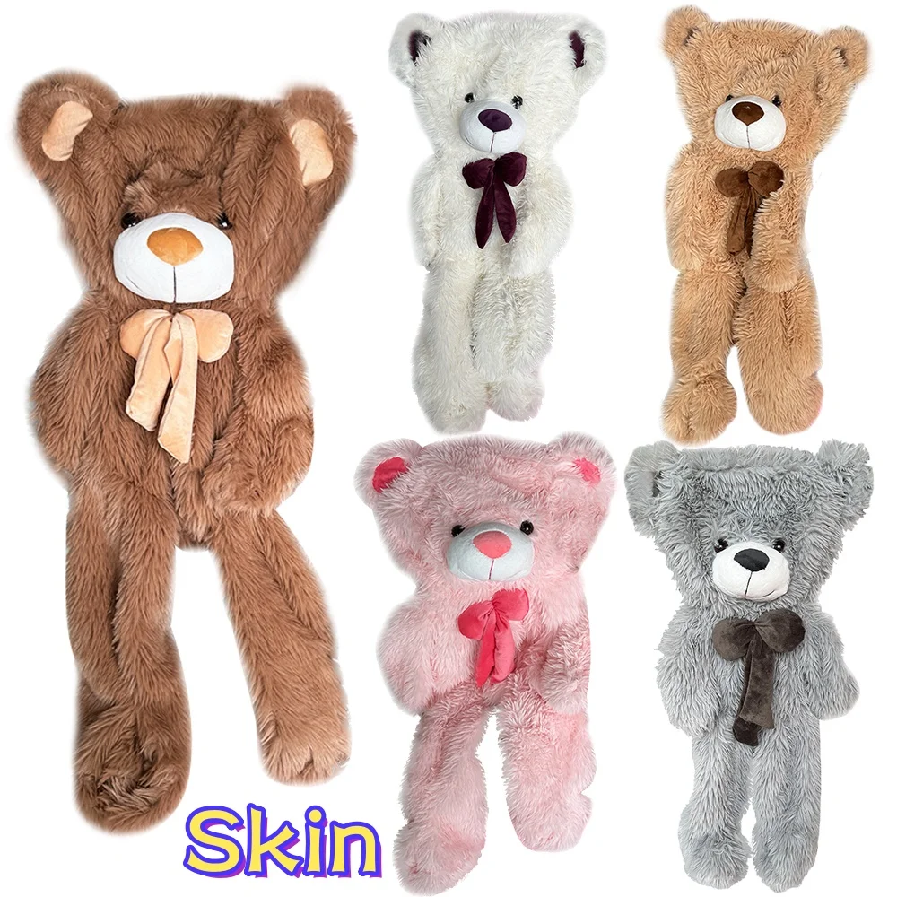 80-180cm Giant Size Bear Skin Plush Dolls Shell Kawaii Cartoon Love Bear Stuffed Toy Soft Empty Cushion Pillow Children's Toys