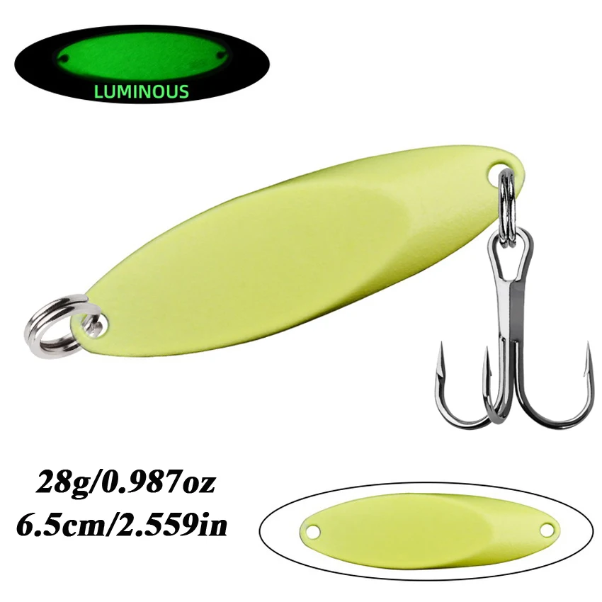1 stücke 65g 56g 42g-5g Metall Leucht Spinner Löffel Forelle Angeln Locken Harten Köder pailletten Noise Paillette Künstliche Köder Harten Köder