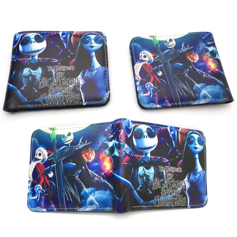 The Nightmare Before Christmas Wallets Cartoon Figure Jack Skellington Coin Purse Women Men Money Bag Halloween Cosplay Bag Gift