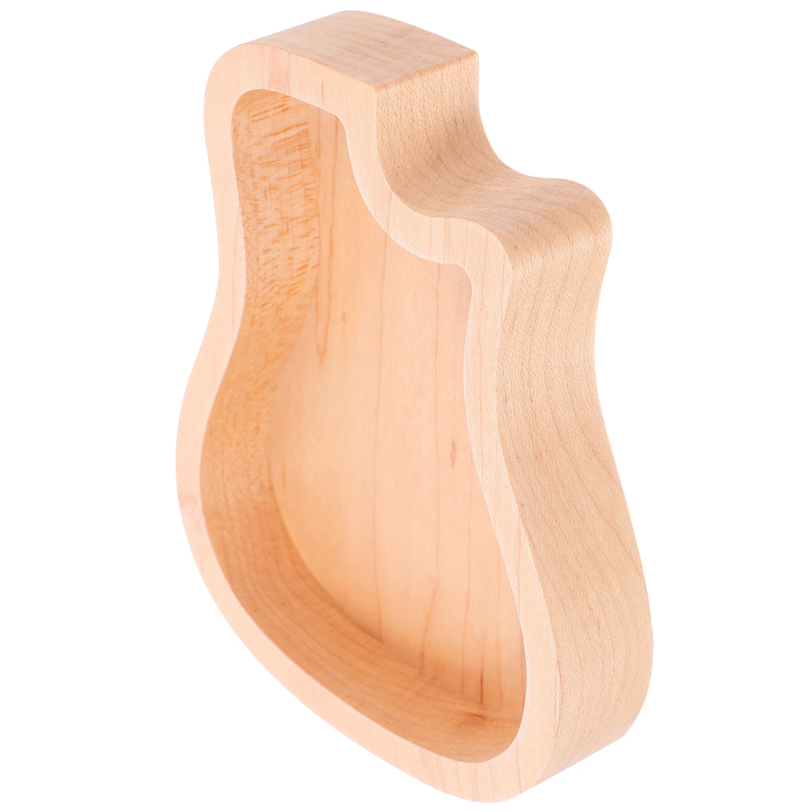 

Guitar Maple Wood Storage Organizer Holder Case for Plectrums Picks Guitar Shaped Durable Small Size Gifts