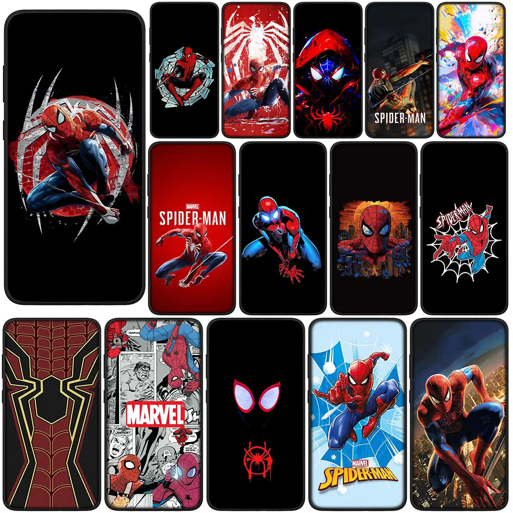 Soft Cover for Huawei Y7A Y6P Y5P Y6 Y7 Y9 Prime 2018 2019 Y8P Y9A Y8S P Smart Phone Case S-Spiders Man M-Marvels S-Spiderman