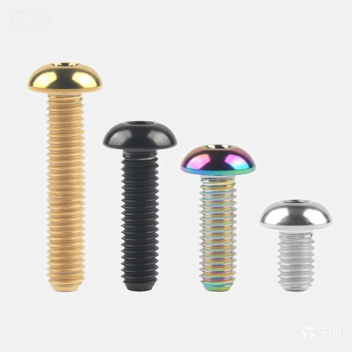 Wanyifa Titanium Bolts M5x8 M5x10 M5x12 M5x15mm Round Head Inner Hexagon Screw for Bicycle Bottle Cage