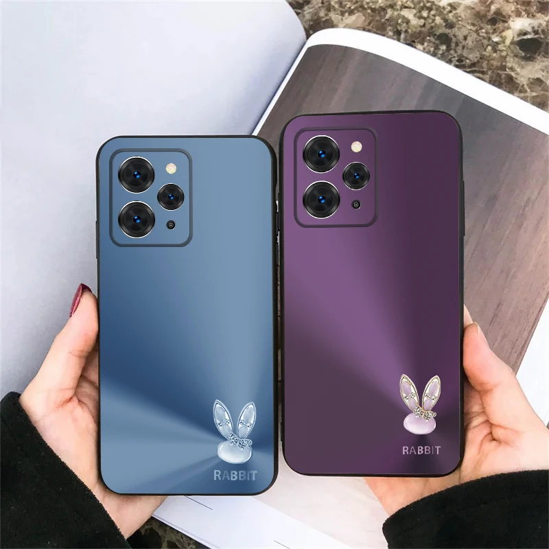 

A cute light blue rabbit For Redmi Note 9 9S 10 11 12 12S 13 Pro+ Plus 5G India 14 Pro Global 14S 13C 14C TPU soft phone case