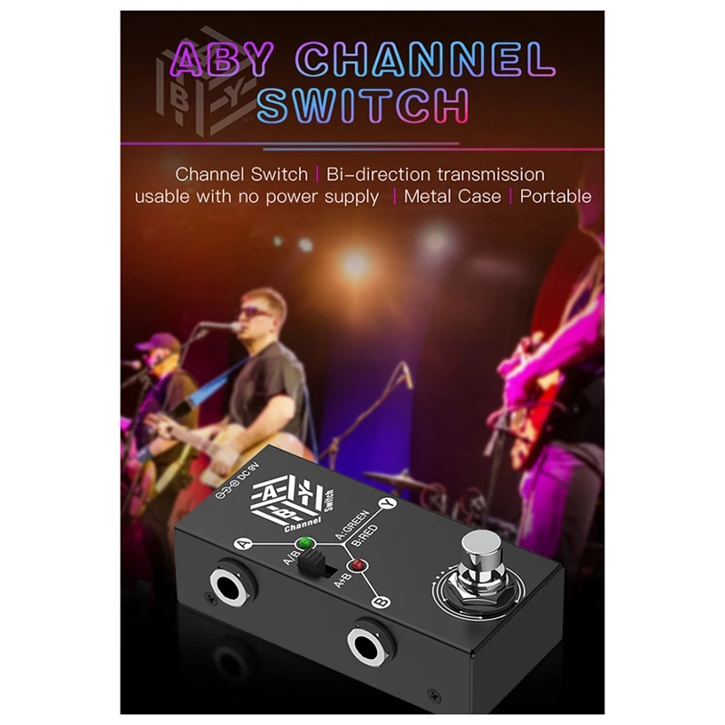 Channel Electric Guitar Pedal Instrument Parts Universal ABY Line Selector Guitar Effector ABY Dual Channel Line Selection