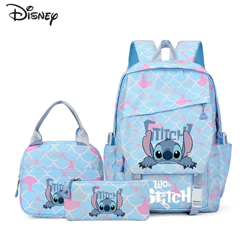 

Stitch New Three Piece Backpack Set, Fashionable and High-quality Outdoor Travel Backpack Cartoon Multifunctional Backpack