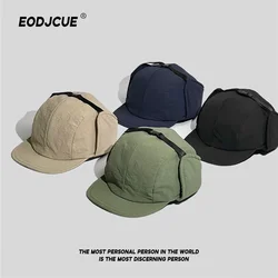 Korean Version Padded Ear Protection Ski Caps for Men and Women Autumn and Winter Retro Casual Street Trend Pilot Bomber Hat