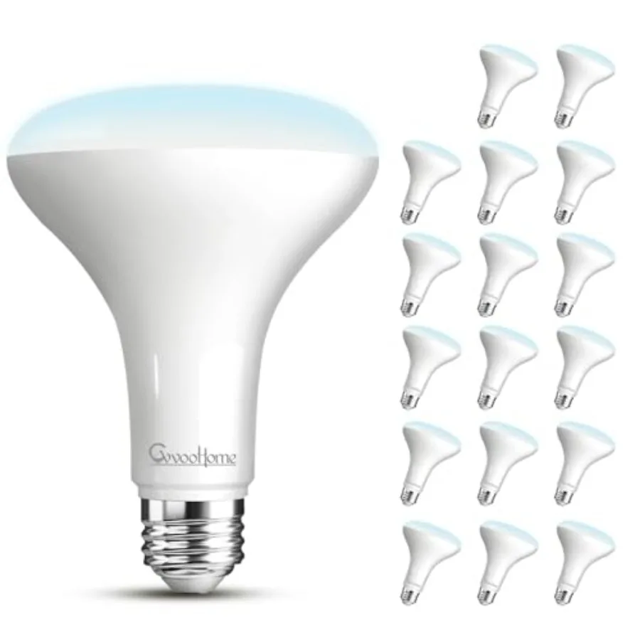 

BR30 LED Flood Light Bulbs, 7W 65W Equivalent,5000K White, 650 Lumens, E26 Base, Dimmable, Indoor Recessed Can Lighting for Liv