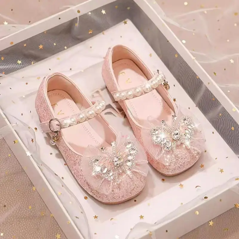 Autumn Girls PU Leather Soft Sole Princess Shoes Children Mary Jane Single Strap Dance Shoes Kids Campus Casual Shoe Casual Shoe