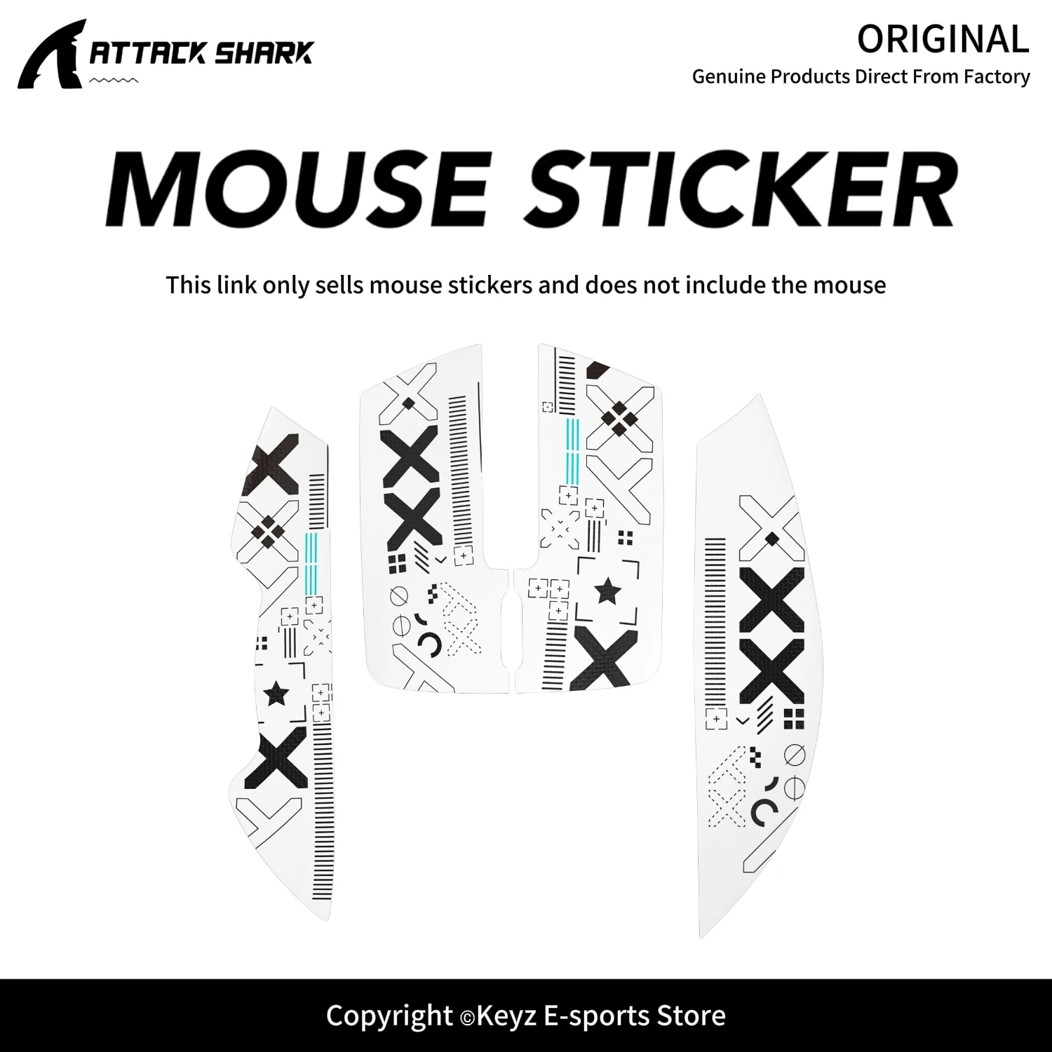 Gaming Mouse Grip for ATTACK SHARK R1/X11/X3/X6 1PCS Easy Install Sweatproof Upgrade Various Upgrades Durable 3M Material