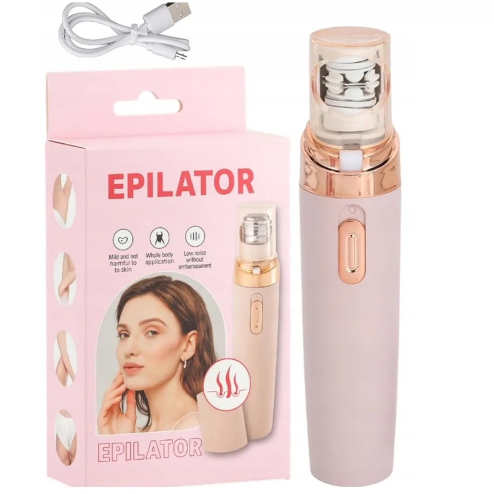 Elektrischer Körper-Epilierer Augenbrauen-Epilierer Tragbarer Haarentferner Lippenstift-Haarformer für Empfindliche Haut Körper Gesicht Achselhöhle