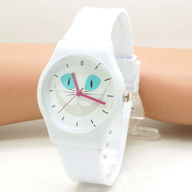 Women Cartoon Casual Waterproof Watches WILLIS Fashion Quartz Brand Sports Leisure Cats Patterns Silicone Wristwatch