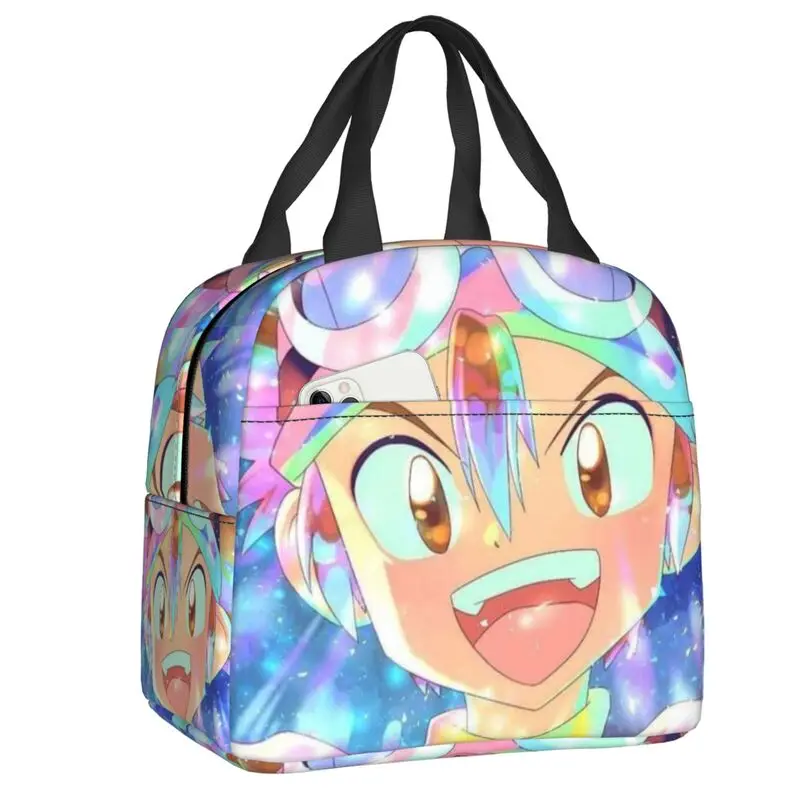 

Custom Digimones Adventure Anime Lunch Bag Men Women Warm Cooler Insulated Lunch Box for Adult Office