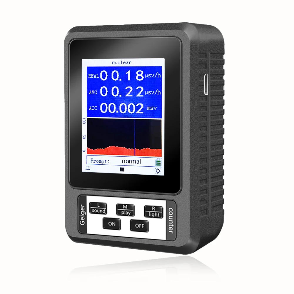 XR1 Geiger Counter 2.8-inch TFT Color Display Nuclear Radiation Detector γ β X Rays Meter vs BR-9 Nuclear Radiation Dosimeter 