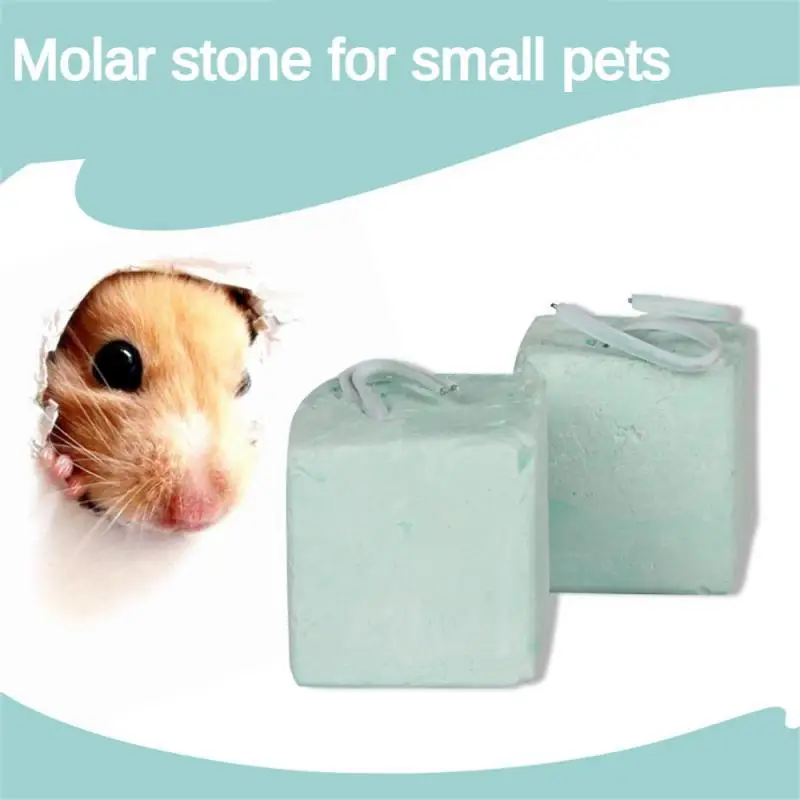 Small Pet Teeth Grinding Square Molars Natural Calcium Square Grinding Stone Pet Products Durable Teething Snacks High Quality