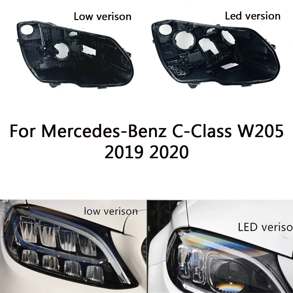 

HTTCY Headlight Base For Mercedes-Benz C-Class W205 2019 2020 Headlamp House Car Rear Base Front Auto Headlight Back House