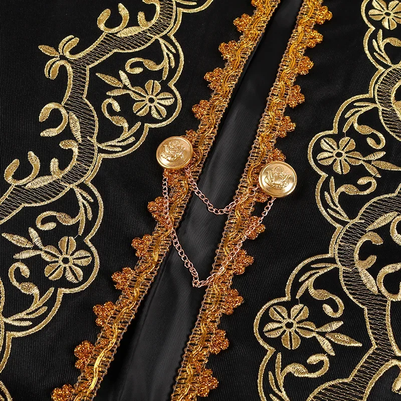 2025 Europe and USA  Gold-encrusted Court Dress Jacket for Men and Women,medieval Prom Performance Clothing,Halloween Costumes - Image 6